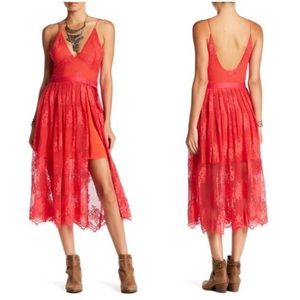 FREE PEOPLE Match Point Midi Lace dress